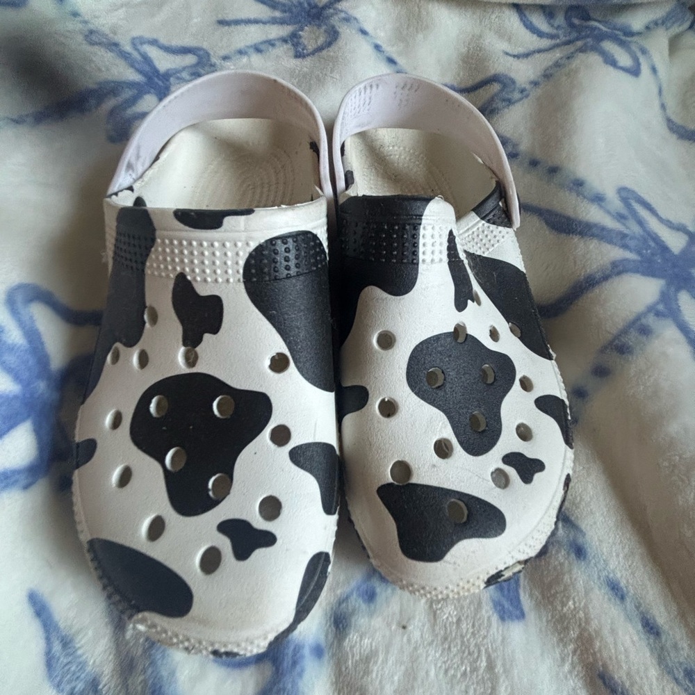 Kids Black and White Clog Shoes